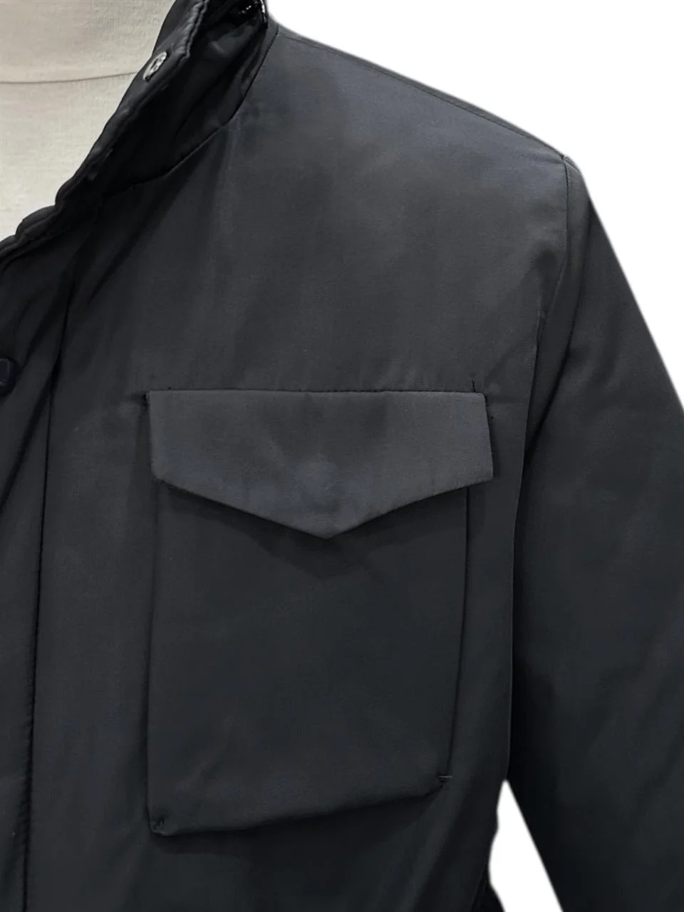 4Pocket Siyah Rahat Kalıp Cepli Kışlık Erkek Mont - Image 2