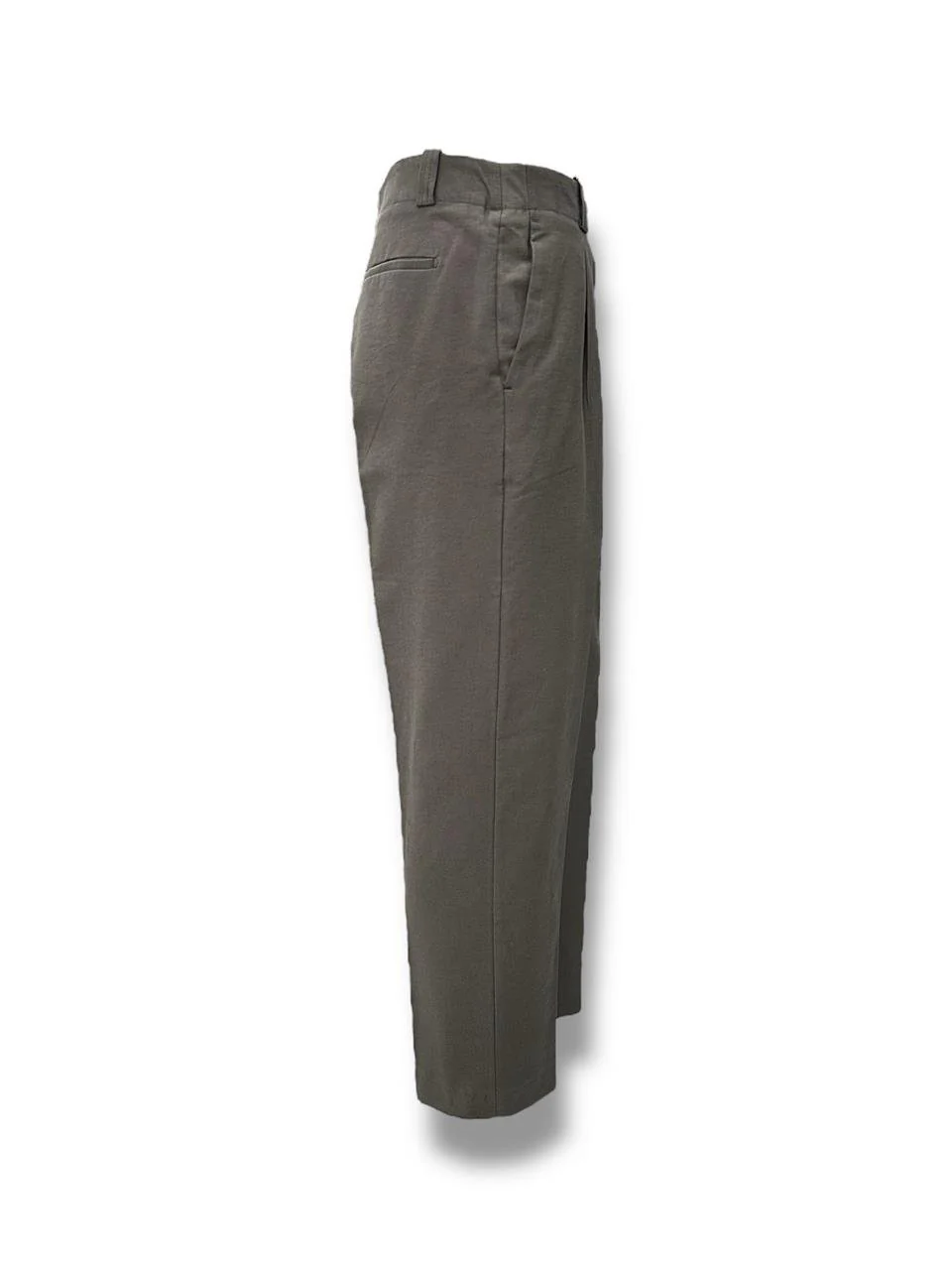 Oversize Gabardin Kumaş Kahverengi Ashford Pantolon - Image 2