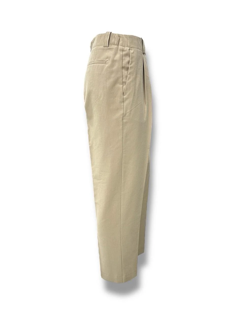 Oversize Gabardin Kumaş Bej Ashford Pantolon - Image 2