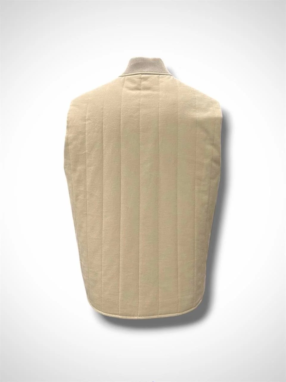 Ashford Bej Gabardin Kumaş Çıtçıtlı Yelek - Image 4