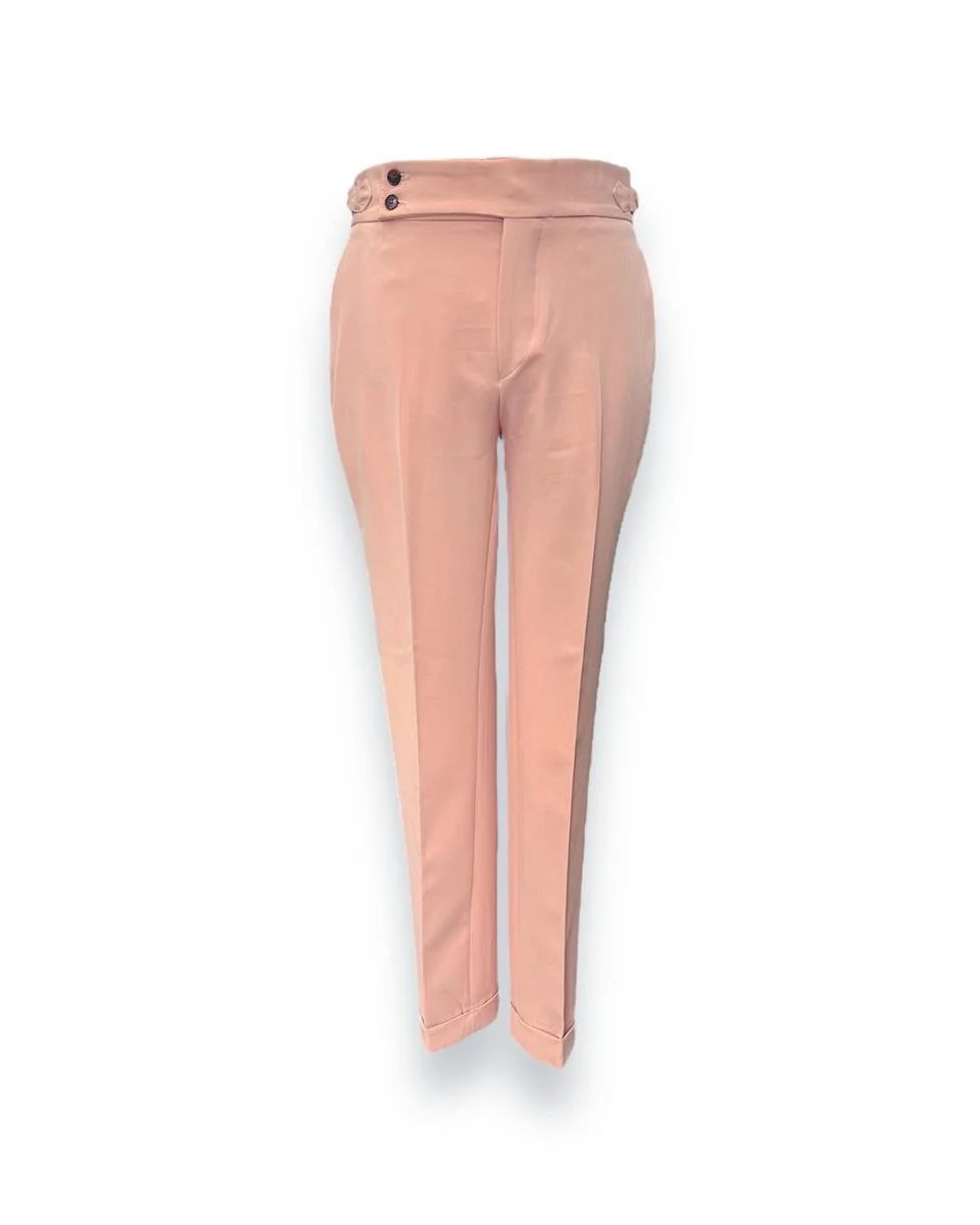 Slim Fit Likralı Kumaş Pembe Boost Takım Elbise - Image 2