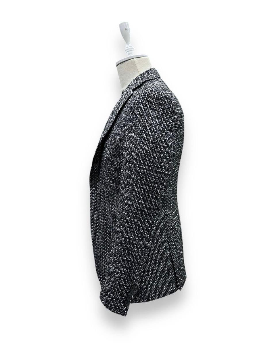 Slim Fit Kaşe Siyah Bright Ceket - Image 3