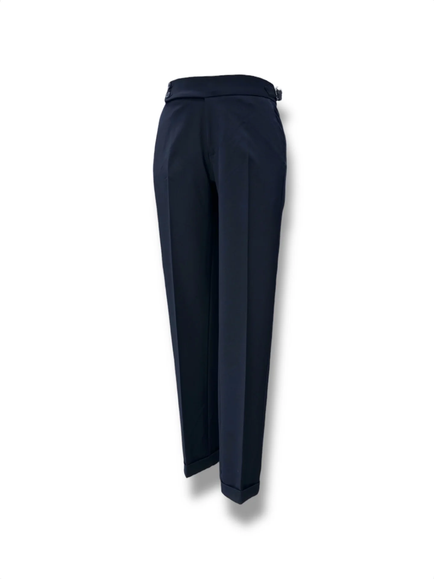 Slim Fit Likralı Çift Yırtmaç Kruvaze Lacivert Form Takım Elbise - Image 4