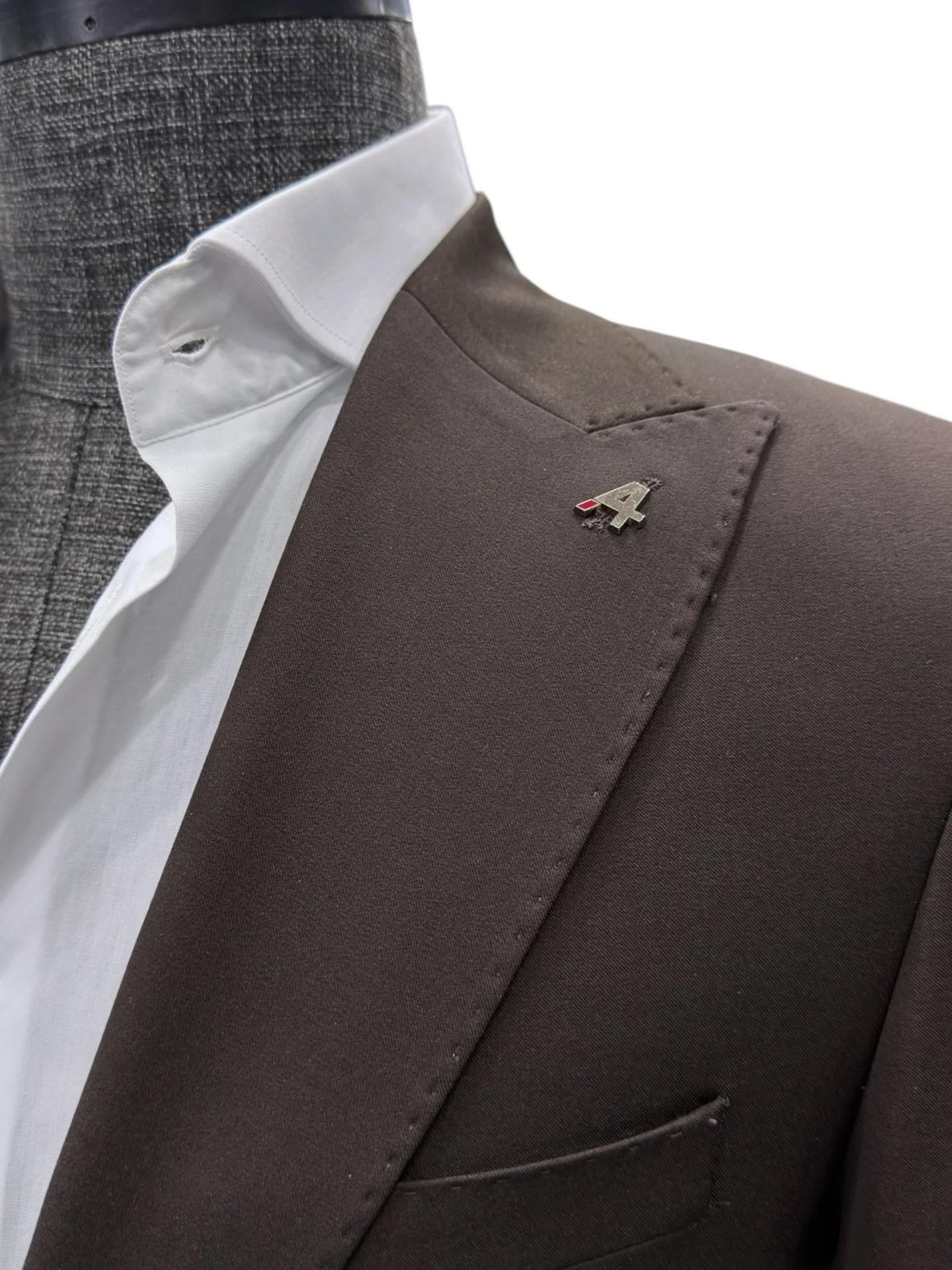 Slim Fit Kahverengi Gent Takım Elbise - Image 3