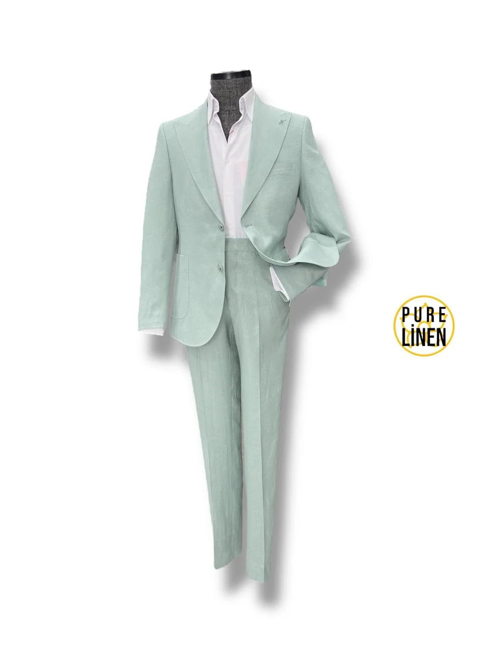 Standart Fit Torba Cep Mint Ham Keten Takım Elbise