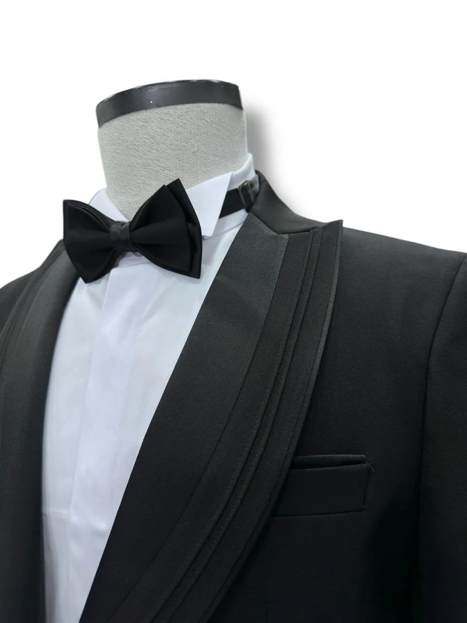 Standart Fit Siyah Kat Yakalı Damatlık Smokin - Image 4