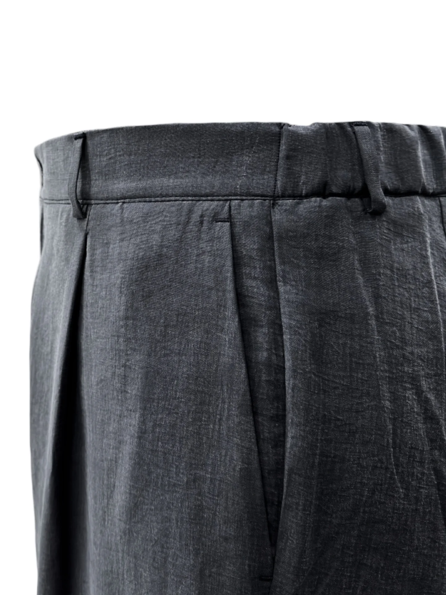 Oversize Hafif Kumaş Siyah Lume Pantolon - Image 3
