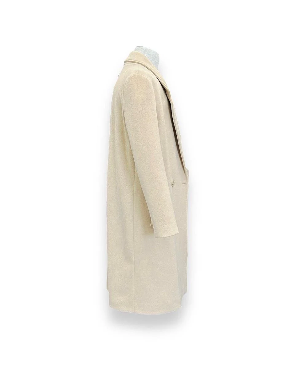 Oversize Kruvaze Kaşe Bej Mattia Kaban - Image 3