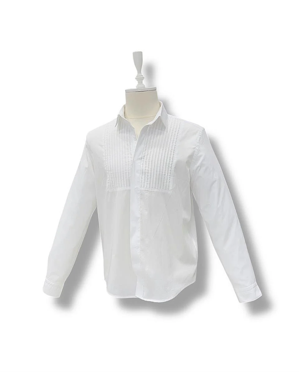 Beyaz Comfort Fit Desenli Pamuk Gömlek