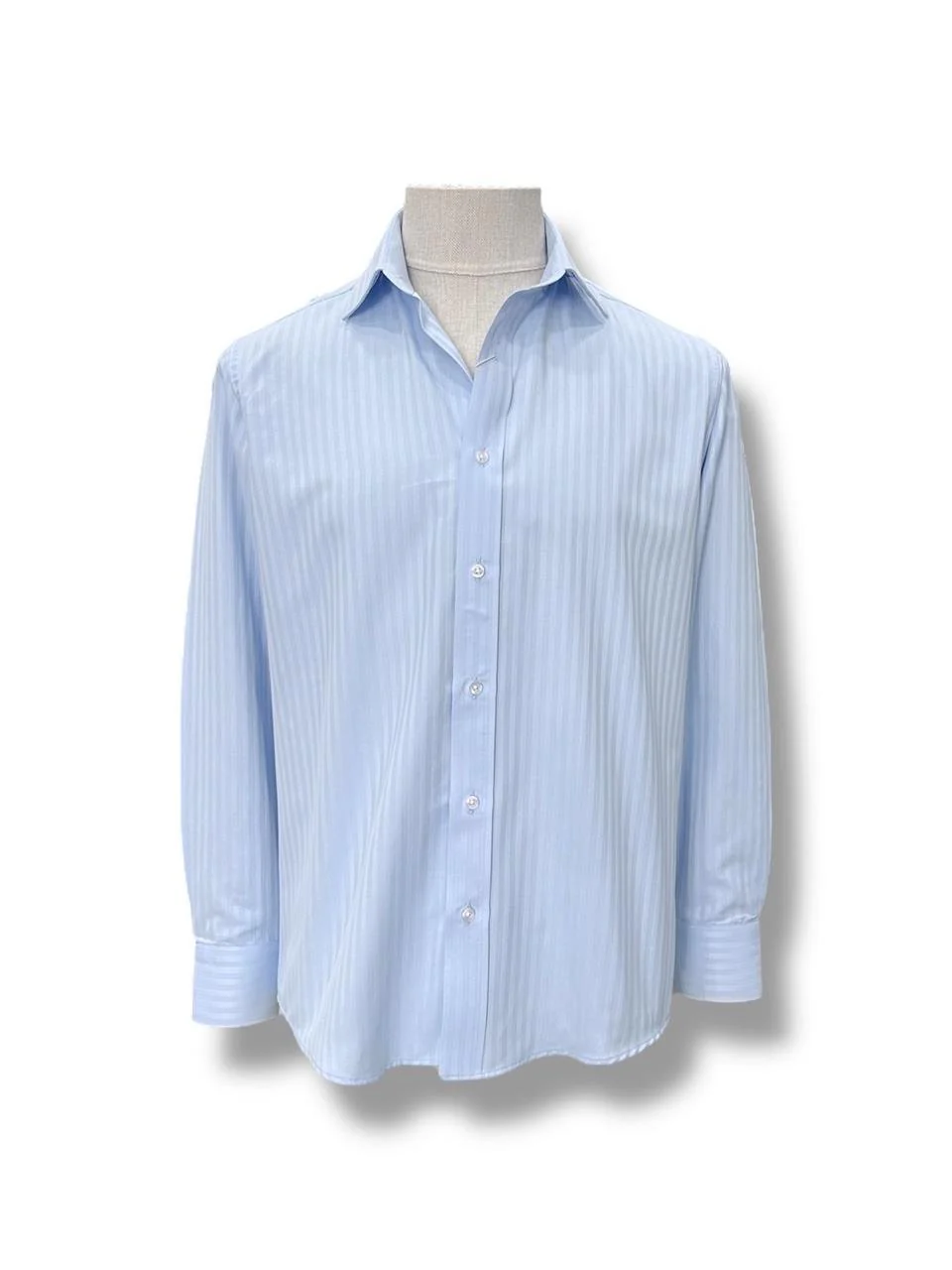 Slim Fit Gölge Çizgili Mavi Shade Gömlek