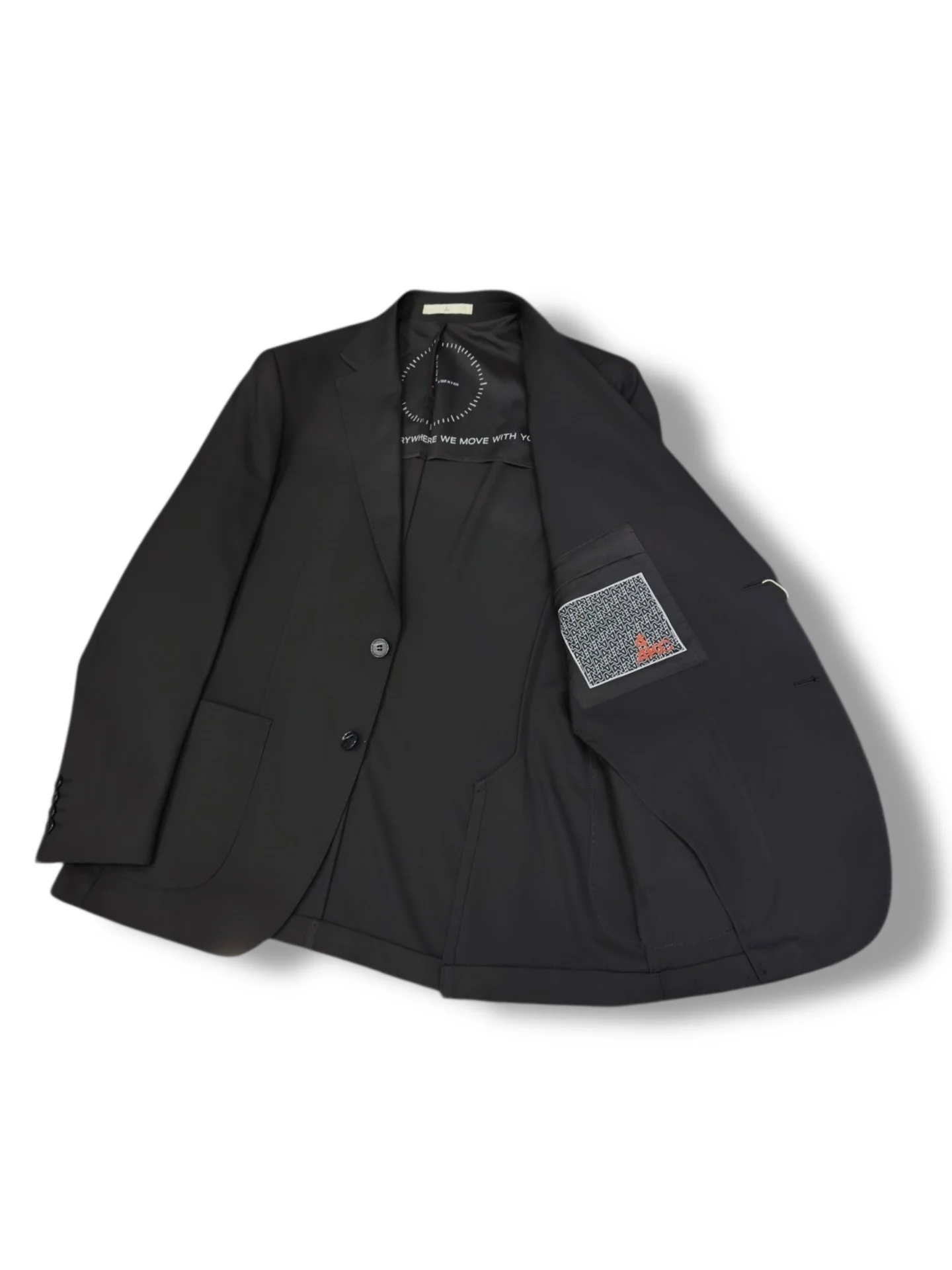 Modern Fit Torba Cep Siyah Travel Takım Elbise - Image 3