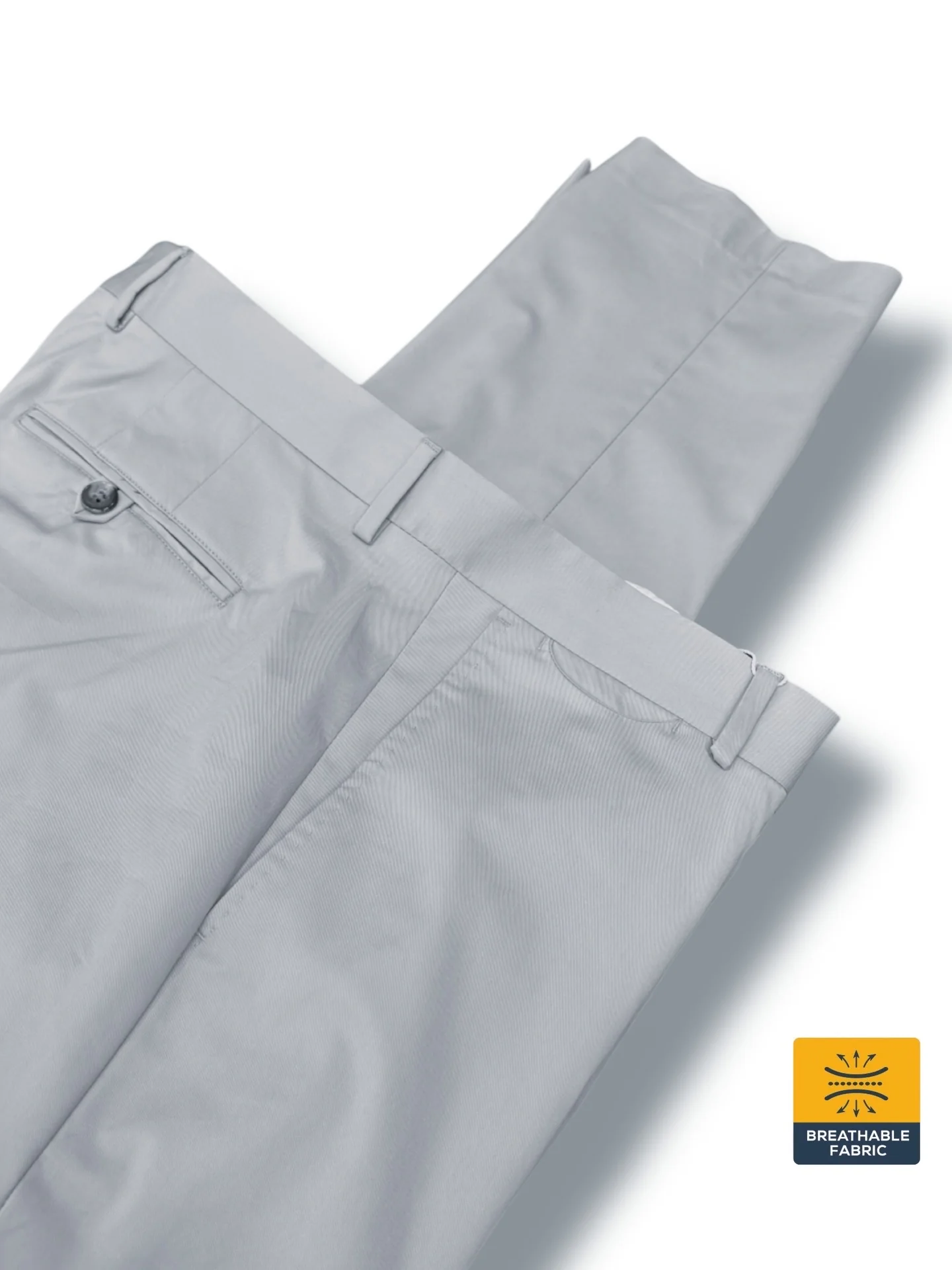 Standart Fit Pamuk Karışımlı Yan Cep Gri Voyage Pantolon - Image 3