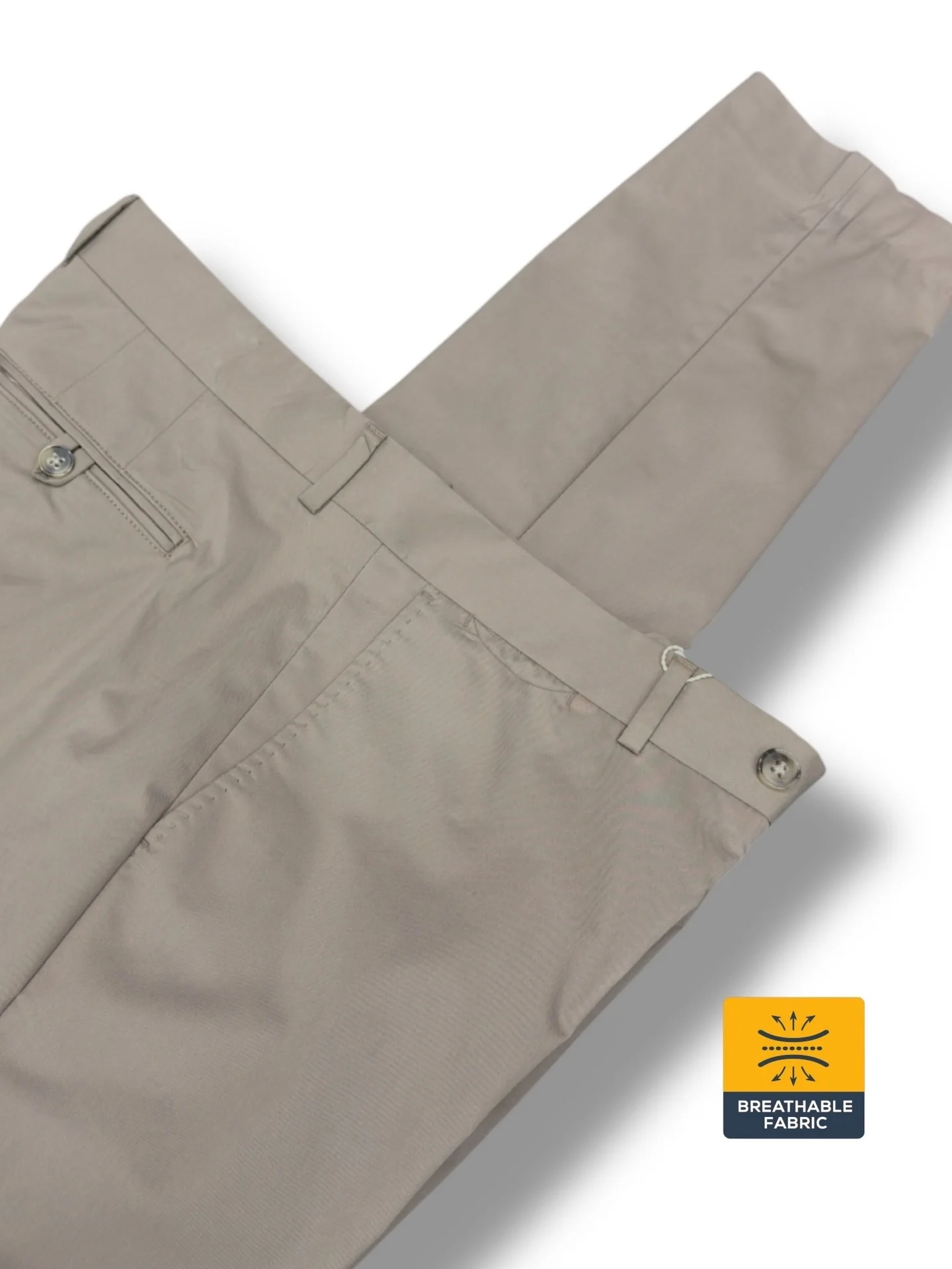 Standart Fit Pamuk Karışımlı Yan Cep Vizon Voyage Pantolon - Image 3